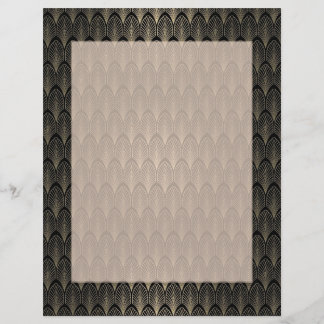 Lámina Art Deco negro y dorado