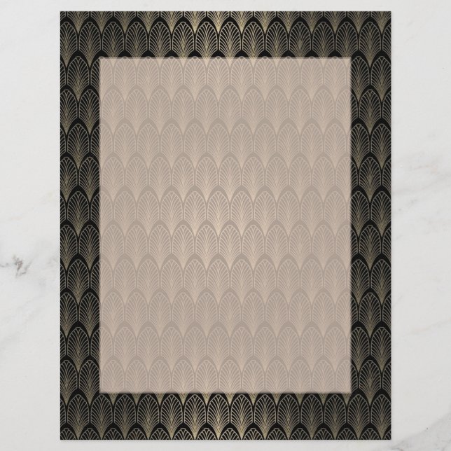 Lámina Art Deco negro y dorado (Anverso)