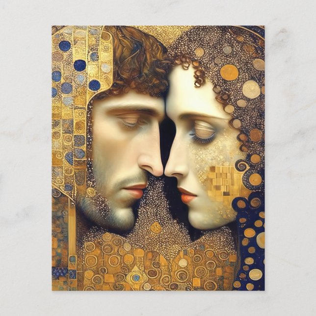 Lámina Art Nouveau A Couple In Love  (Anverso)