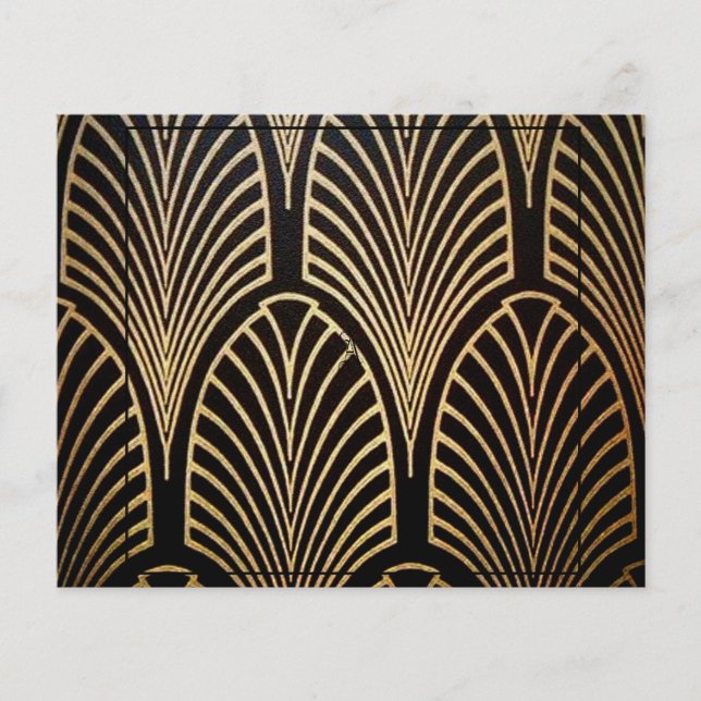 Lámina Art Nouveau, art deco, patrón de ventilador, bronc (Anverso)