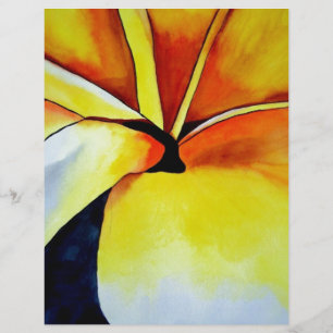Lámina Arte abstracto de la flor tropical frangipani