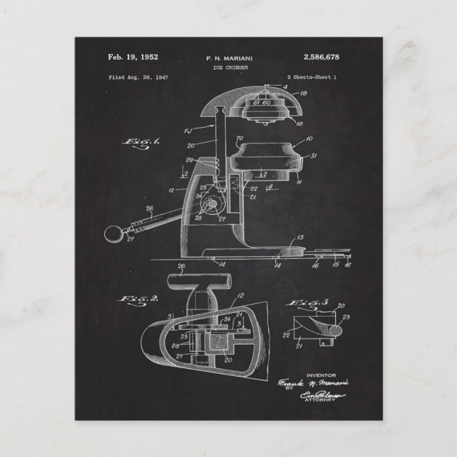 Lámina Arte Crusher De Hielo De 1947 (Anverso)