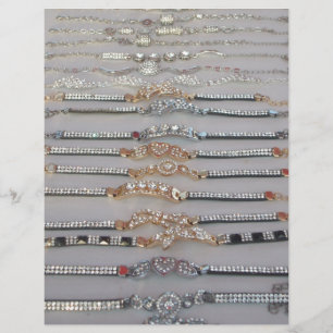 Lámina Arte de Cadena de Diamantes Decorados Deslumbrante
