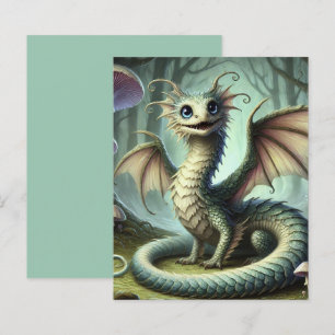 Lámina Arte de criatura de fantasía linda Dragon Jabberwo