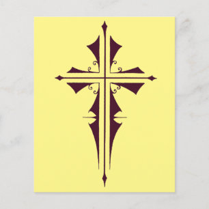 Lámina Arte de Cruz Cristiana Púrpura Real