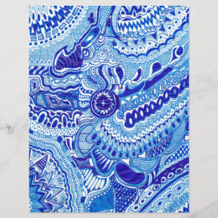 Lámina Arte de estilo Royal Blue and White Ming