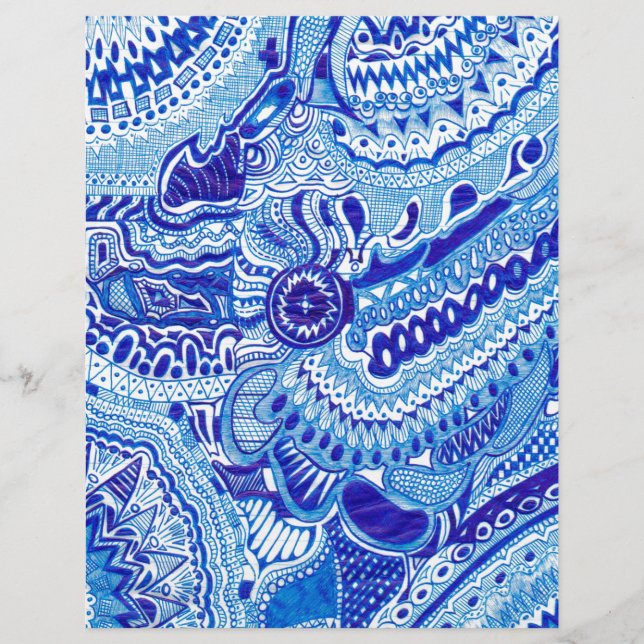 Lámina Arte de estilo Royal Blue and White Ming (Anverso)