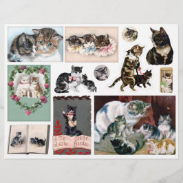 Lámina Arte de Gatos Antiguos de Helena Maguire Efímero C