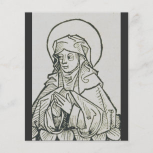 Lámina Arte de línea minimalista medieval de Santa Mónica