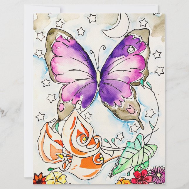 Lámina Arte de mariposa (Anverso)
