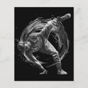 Lámina Arte de movimiento monocromo de estilo urbano