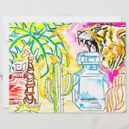 Lámina Arte de Tigre