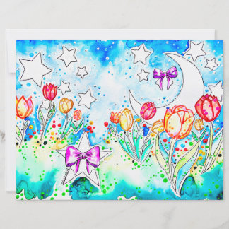 Lámina Arte de Tulipanes