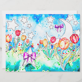 Lámina Arte de Tulipanes