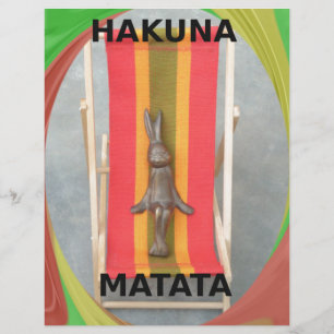 Lámina Arte de vectores de Conejo Relajante Hakuna Matata