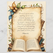 Arte de versículo cristiano de Filipenses 4:6-7