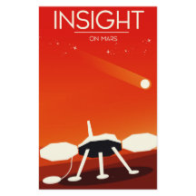 Arte espacial del módulo de aterrizaje Insight Mar