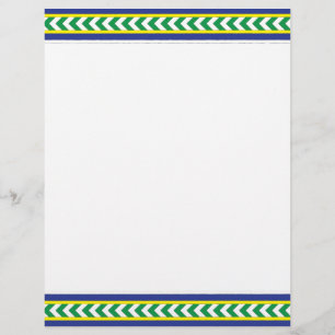 Lámina Arte étnico letón letón verde y azul