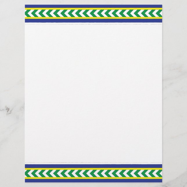 Lámina Arte étnico letón letón verde y azul (Anverso)
