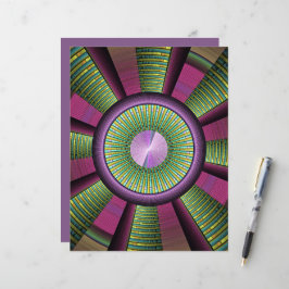 Lámina Arte Fractal Moderno, Redondo Y Colorido