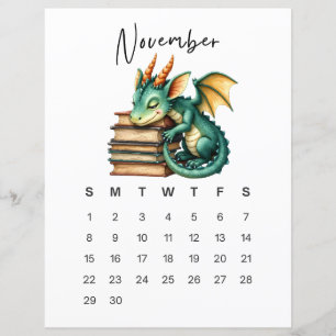 Lámina Arte impreso de dragón bebé de noviembre Fantasía