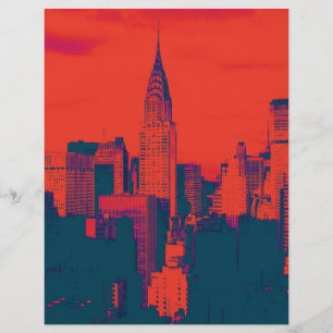 Lámina Arte pop de estilo retro rojo punteado en Nueva Yo