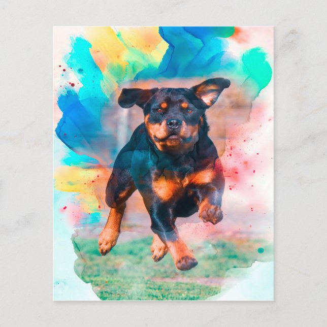 Lámina Arte Rottweiler | Regalo para el Día de San Patric (Anverso)