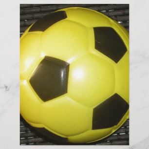 Lámina Arte vibrante de fútbol amarillo y negro (fútbol)