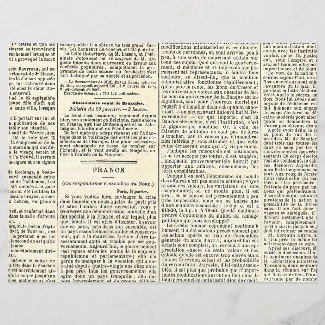 Lámina Artesanía de cuaderno de revistas francesas antigu (Anverso)