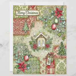 Lámina Artesanía de Navidad de papel de Natividad