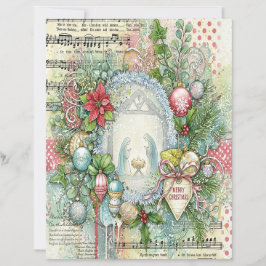 Lámina Artesanía de Navidad del Nacimiento papel