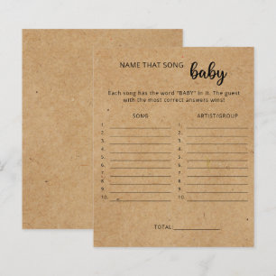 Lámina Artesanía rústica - Nombra esa canción, juego de d