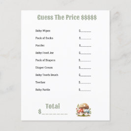 Lámina Artículos para bebés de Baby Shower en hongos adiv