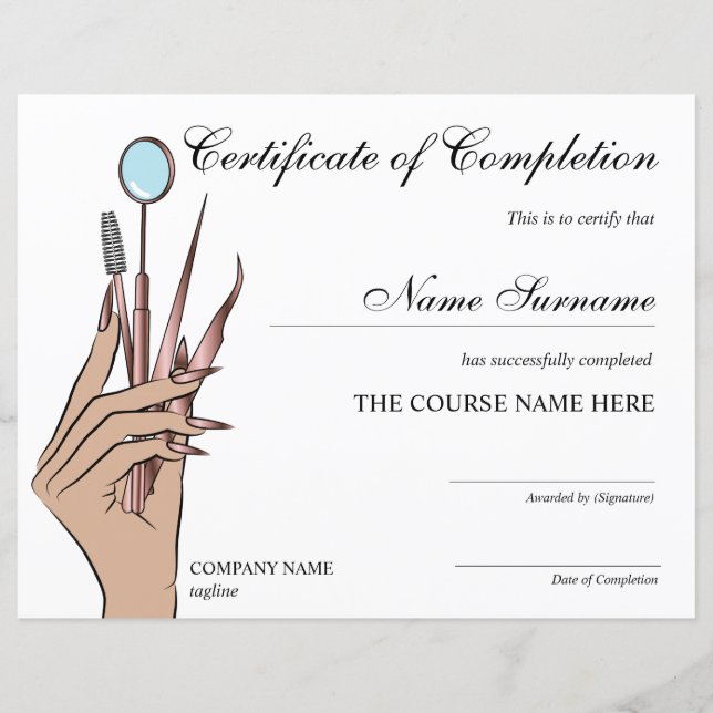 Lámina Artista de maquillaje latigazos Curso de belleza o (Anverso)