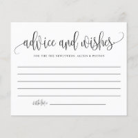 Asesoramiento y deseos de Boda de caligrafía de co