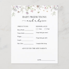 Lámina Asesoramiento y predicciones para bebé morado de f