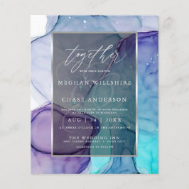 Lámina Asombrosa Lilac Aqua Liquid Abstract Tinta
