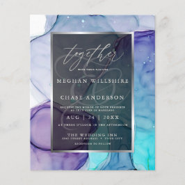 Lámina Asombrosa Tinta Abstracta de Violeta Aqua Liquid 2