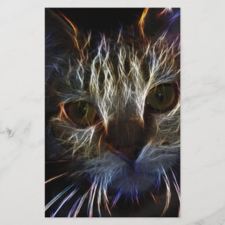 Lámina Asombroso arte facial de gato, hecho de luz - góti