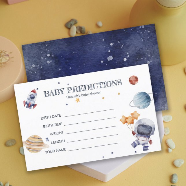 Lámina Astronaunado en el cohete BabyShower juego de avis (Astronaunt Rocketship BabyShower Baby Guesses Game)