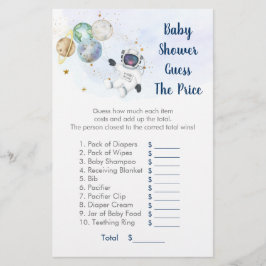 Lámina Astronauta Blue Gold Space Adivinan El Juego De Lo