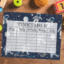 Lámina Astronautas espaciales Estrellas y planetas horari