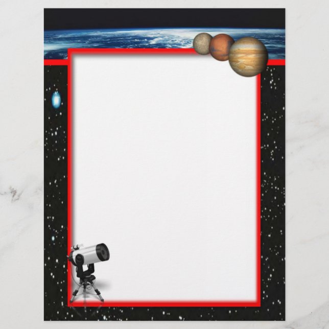 Lámina Astronomía Letterhead (Anverso)