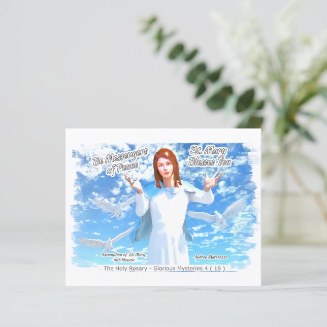 Lámina Asunción de Santa María al Cielo 2 (Anverso de pie)