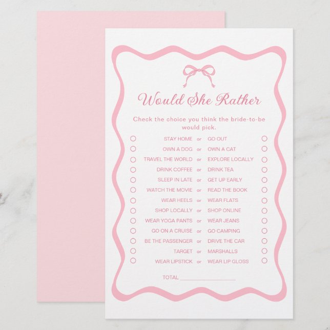 Lámina Atar la ducha de novia del nudo sería más convenie (Anverso / Reverso)