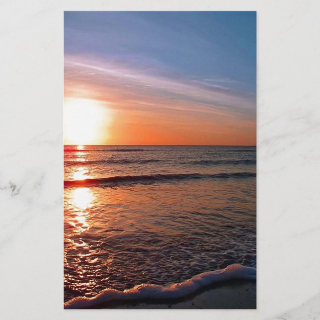 Lámina Atardecer En El Agua (Anverso)