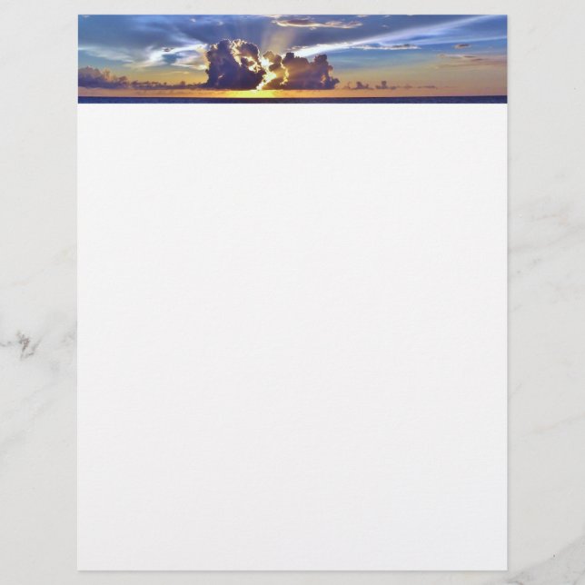 Lámina Atardecer en la estación de playa (Anverso)