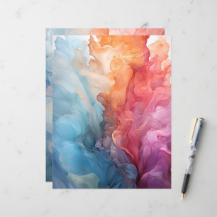 Lámina Atardecer en papel de cuadernillo de tinta de alco