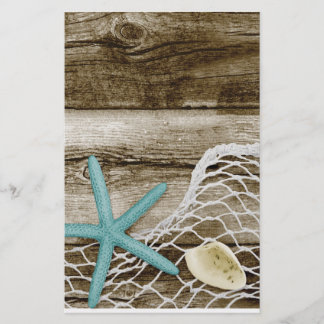 LÁMINA ATB VERDE AZULADA STARFISH SHELLS NET BROWN BOARDW