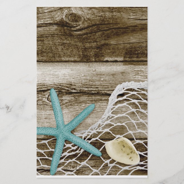 LÁMINA ATB VERDE AZULADA STARFISH SHELLS NET BROWN BOARDW (Anverso)